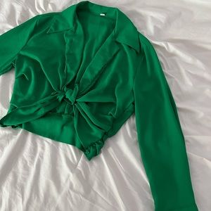 Green blouse